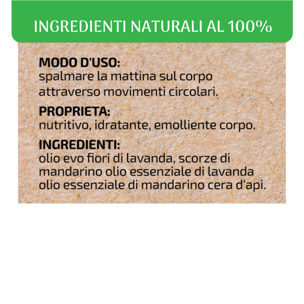 Balsamo Corpo della Pelle Vellutata di Lavanda e Mandarino (40ml)